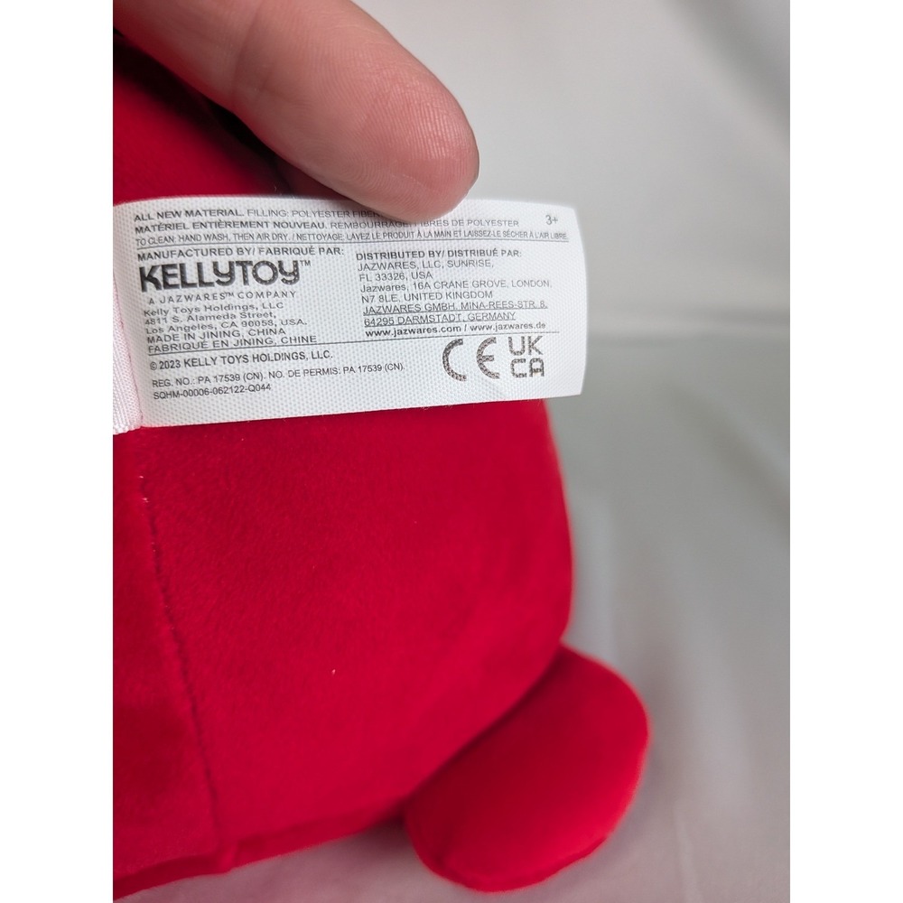 Squishmallow HUG MEES Valentines Duster the Dinosaur Plush 12" New w Tags Hearts - Picture 6 of 7